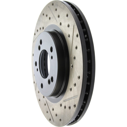 StopTech Sport Drilled/Slotted Brake Rotor; Front Left