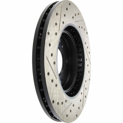 StopTech Sport Drilled/Slotted Brake Rotor; Front Left