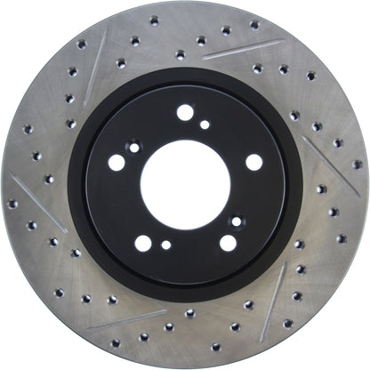 StopTech Sport Drilled/Slotted Brake Rotor; Front Right