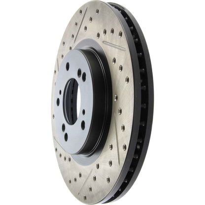 StopTech Sport Drilled/Slotted Brake Rotor; Front Right