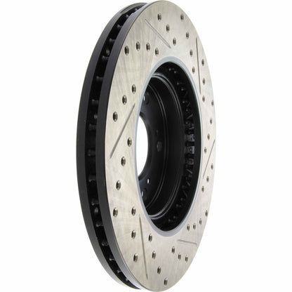 StopTech Sport Drilled/Slotted Brake Rotor; Front Right
