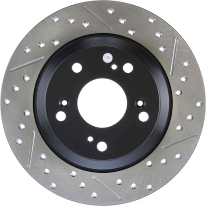 StopTech Sport Drilled/Slotted Brake Rotor; Rear Left
