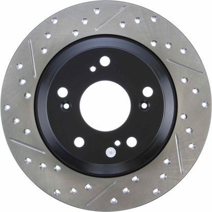 StopTech Sport Drilled/Slotted Brake Rotor; Rear Right