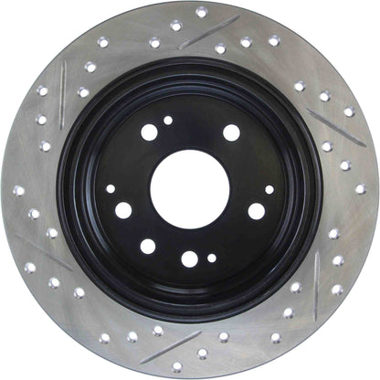 StopTech Sport Drilled/Slotted Brake Rotor; Rear Left
