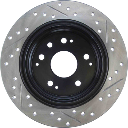 StopTech Sport Drilled/Slotted Brake Rotor; Rear Right