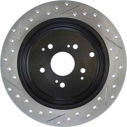 StopTech Sport Drilled/Slotted Brake Rotor; Rear Left