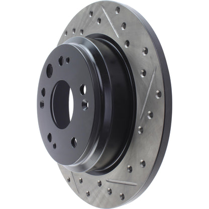 StopTech Sport Drilled/Slotted Brake Rotor; Rear Left