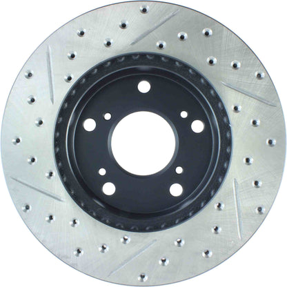 StopTech Sport Drilled/Slotted Brake Rotor; Front Left