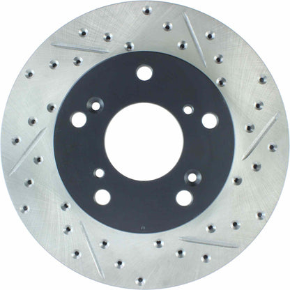 StopTech Sport Drilled/Slotted Brake Rotor; Front Left