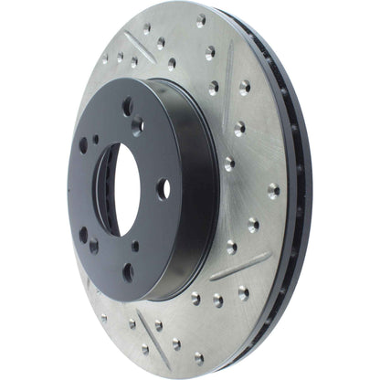 StopTech Sport Drilled/Slotted Brake Rotor; Front Left