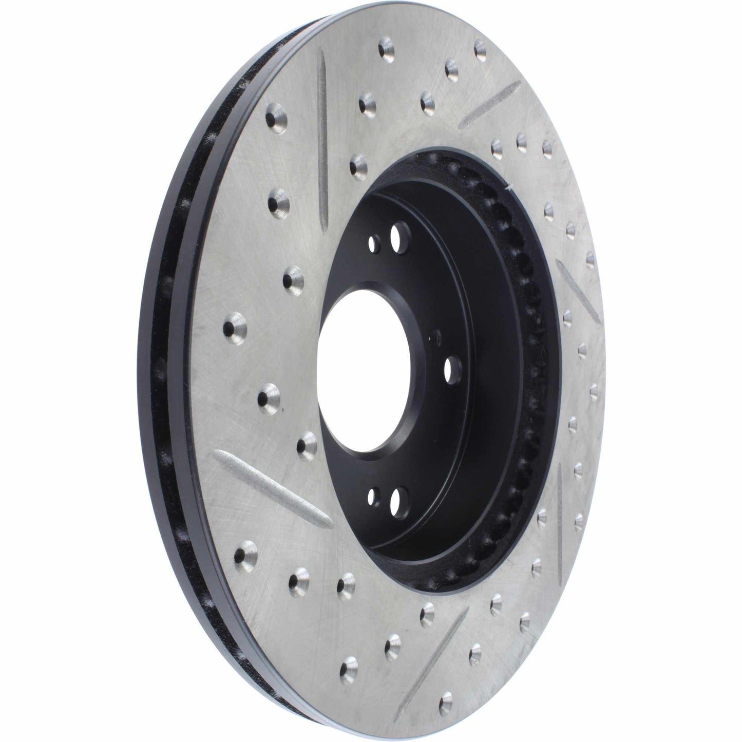 StopTech Sport Drilled/Slotted Brake Rotor; Front Left