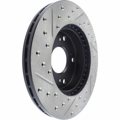 StopTech Sport Drilled/Slotted Brake Rotor; Front Left