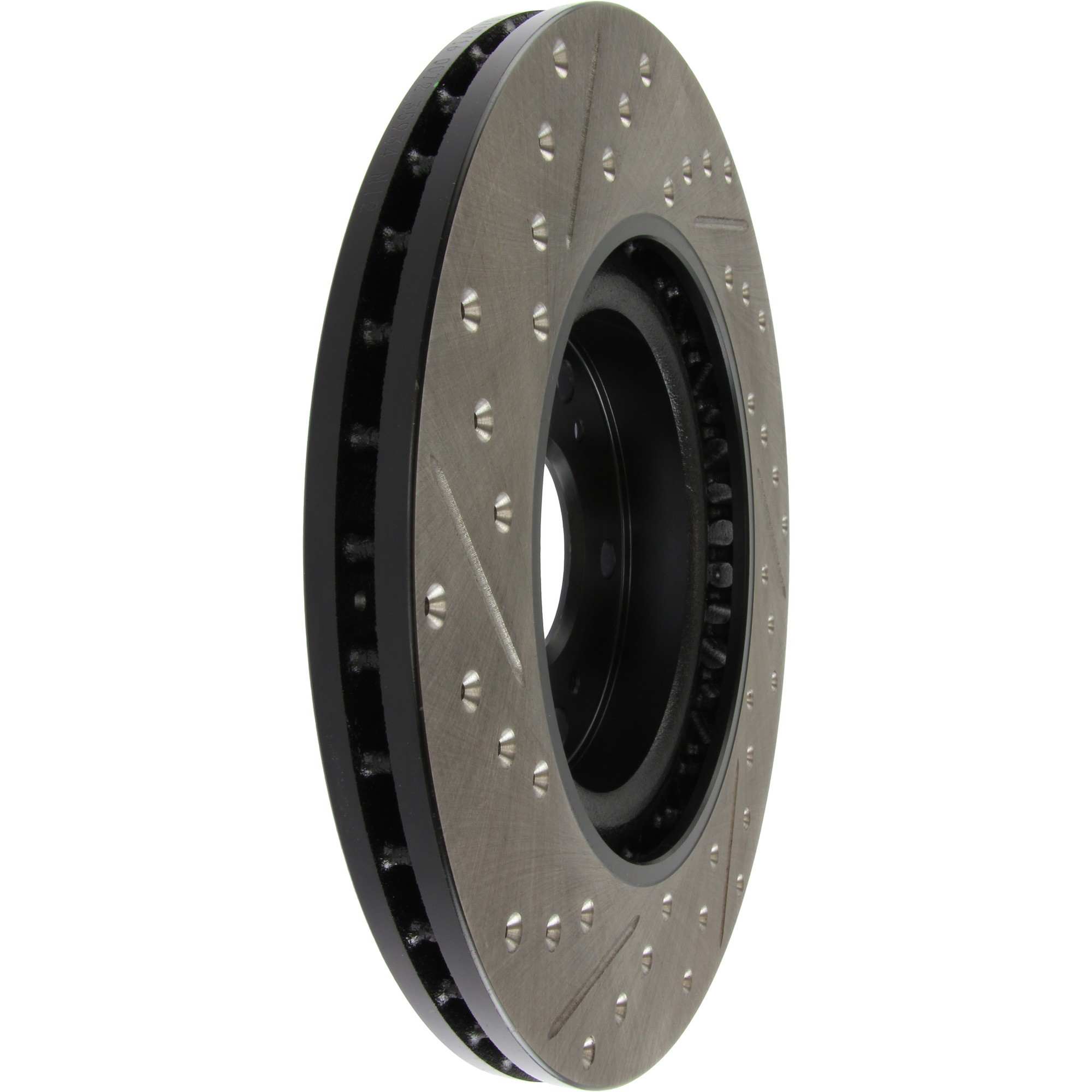 StopTech 02-15 Acura RSX / 02-15 Honda Civic Cryo Slotted & Drilled Left Front Rotor 127.40057CL