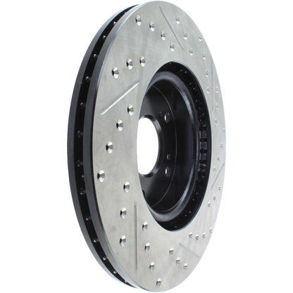 StopTech 02-15 Acura RSX / 02-15 Honda Civic Cryo Slotted & Drilled Right Front Rotor 127.40057CR