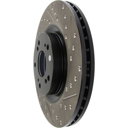 StopTech Sport Drilled/Slotted Brake Rotor; Front Left