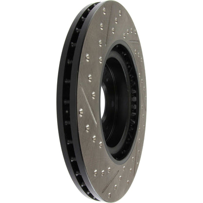 StopTech Sport Drilled/Slotted Brake Rotor; Front Left