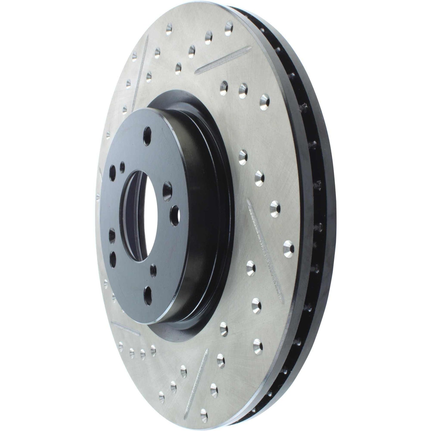 StopTech Sport Drilled/Slotted Brake Rotor; Front Right