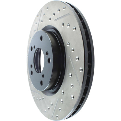 StopTech Sport Drilled/Slotted Brake Rotor; Front Right