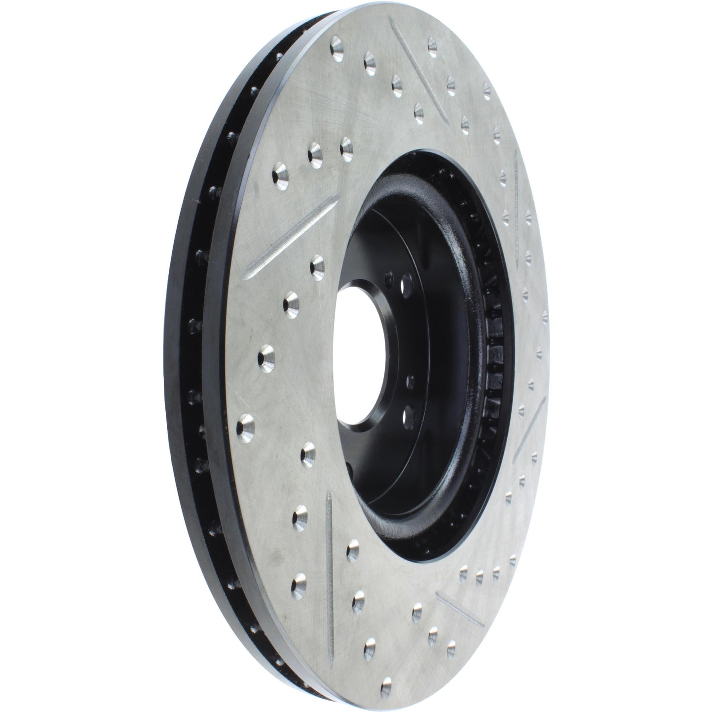 StopTech Sport Drilled/Slotted Brake Rotor; Front Right