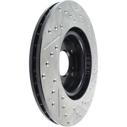 StopTech Sport Drilled/Slotted Brake Rotor; Front Right