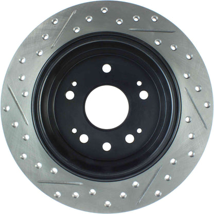 StopTech Sport Drilled/Slotted Brake Rotor; Rear Left