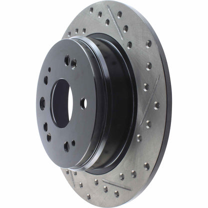 StopTech Sport Drilled/Slotted Brake Rotor; Rear Left