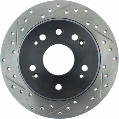 StopTech Sport Drilled/Slotted Brake Rotor; Rear Right