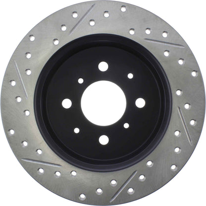 StopTech Sport Drilled/Slotted Brake Rotor; Rear Left