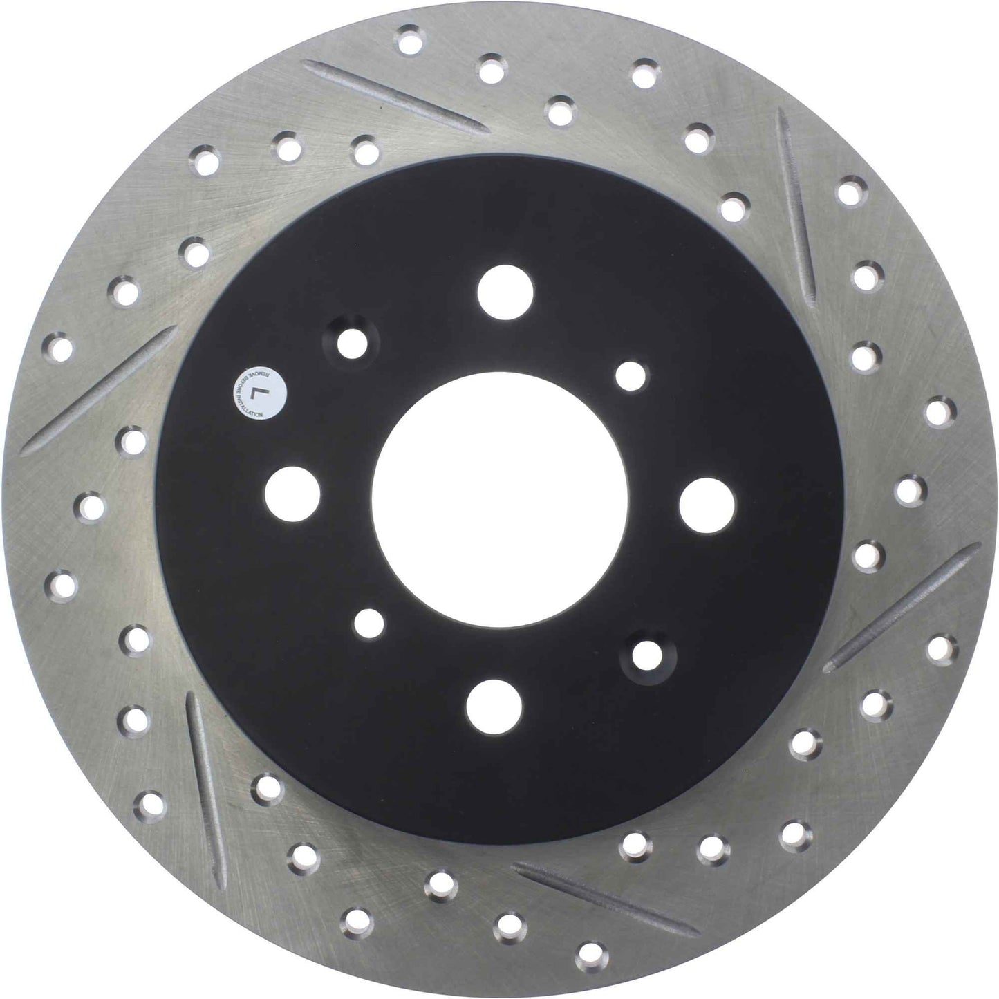 StopTech Sport Drilled/Slotted Brake Rotor; Rear Left