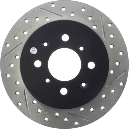StopTech Sport Drilled/Slotted Brake Rotor; Rear Left