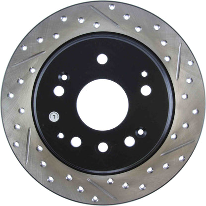 StopTech Sport Drilled/Slotted Brake Rotor; Rear Left