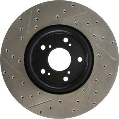 StopTech Sport Drilled/Slotted Brake Rotor; Front Left