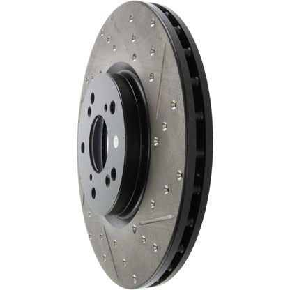 StopTech Sport Drilled/Slotted Brake Rotor; Front Left