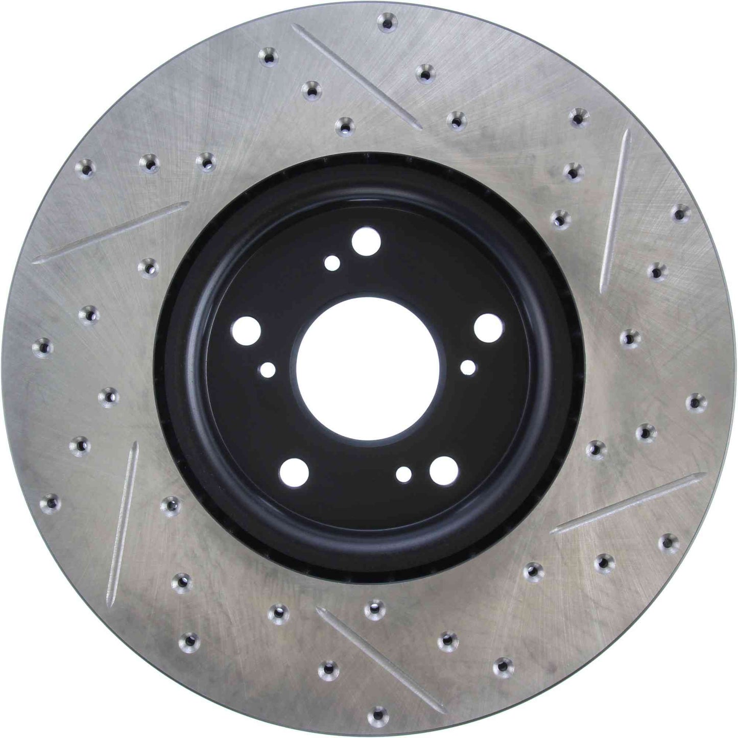 StopTech Sport Drilled/Slotted Brake Rotor; Front Right