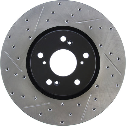 StopTech Sport Drilled/Slotted Brake Rotor; Front Right