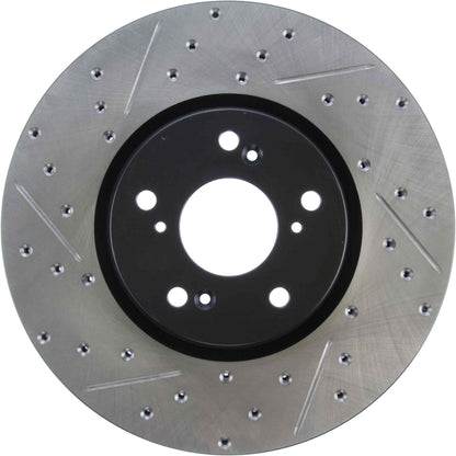 StopTech Sport Drilled/Slotted Brake Rotor; Front Right