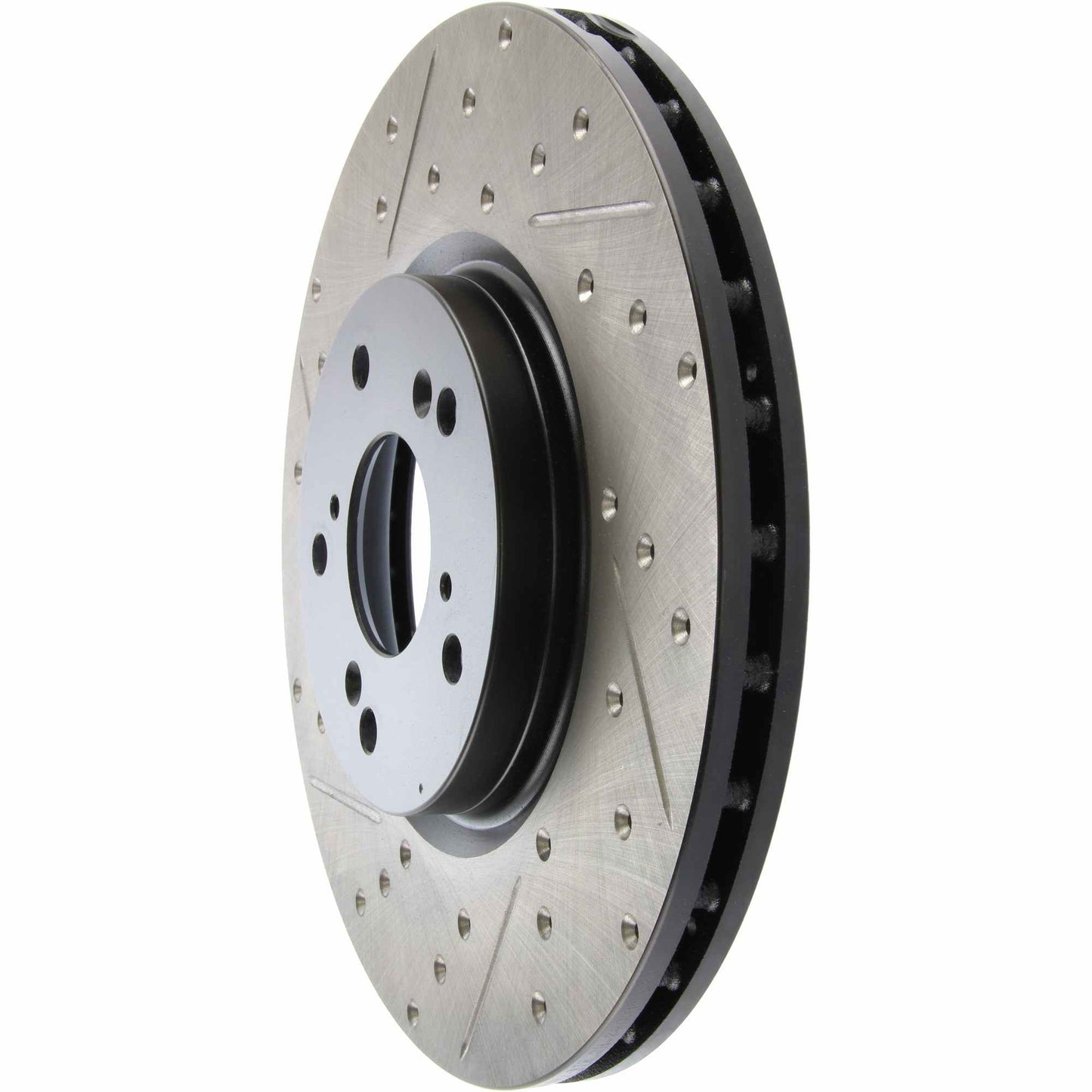 StopTech Sport Drilled/Slotted Brake Rotor; Front Right