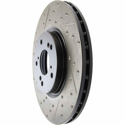 StopTech Sport Drilled/Slotted Brake Rotor; Front Right