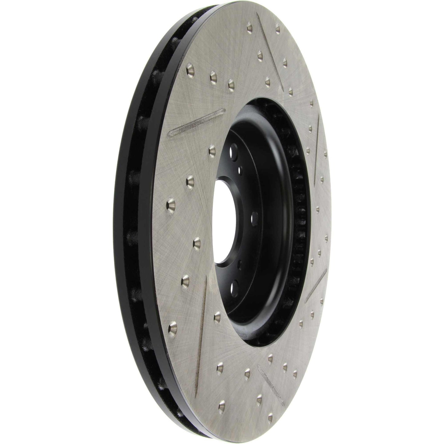 StopTech Sport Drilled/Slotted Brake Rotor; Front Right