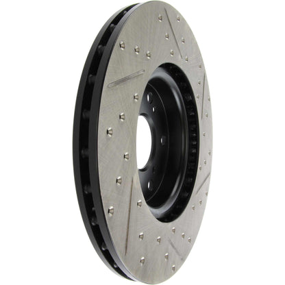 StopTech Sport Drilled/Slotted Brake Rotor; Front Right