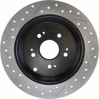 StopTech Sport Drilled/Slotted Brake Rotor; Rear Left