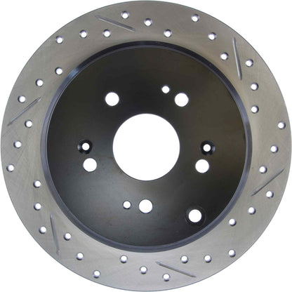 StopTech Sport Drilled/Slotted Brake Rotor; Rear Left