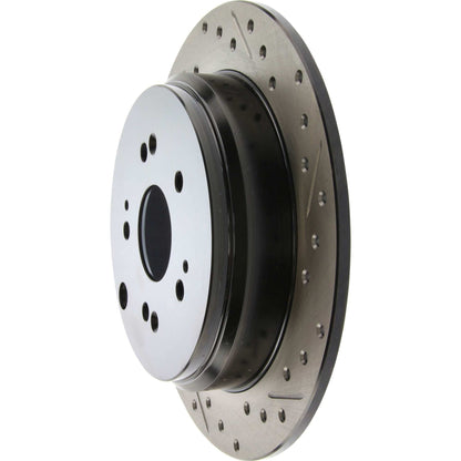 StopTech Sport Drilled/Slotted Brake Rotor; Rear Left