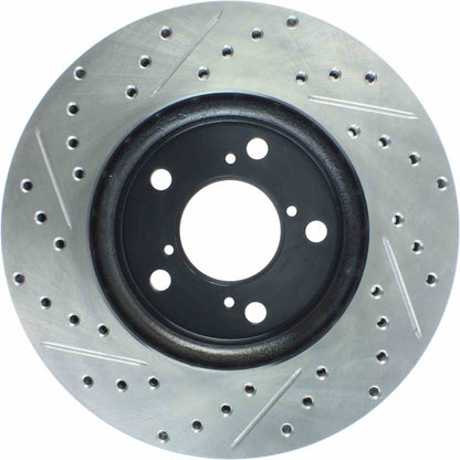 StopTech Sport Drilled/Slotted Brake Rotor; Front Left
