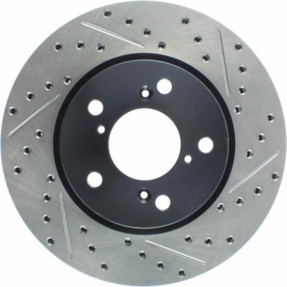 StopTech Sport Drilled/Slotted Brake Rotor; Front Left