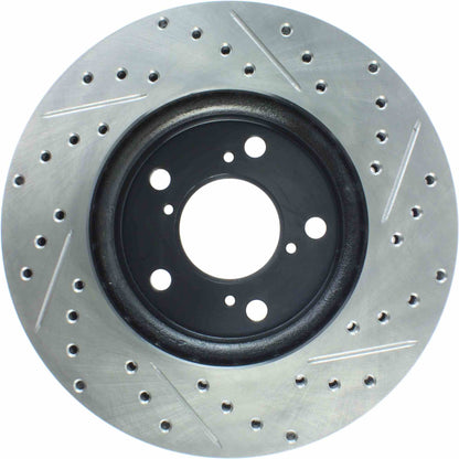 StopTech Sport Drilled/Slotted Brake Rotor; Front Right