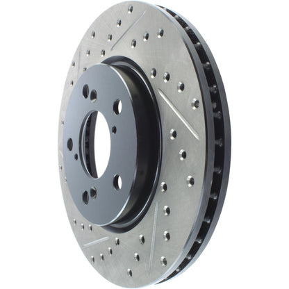 StopTech Sport Drilled/Slotted Brake Rotor; Front Right
