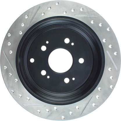 StopTech Sport Drilled/Slotted Brake Rotor; Rear Left