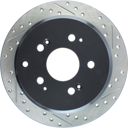 StopTech Sport Drilled/Slotted Brake Rotor; Rear Left