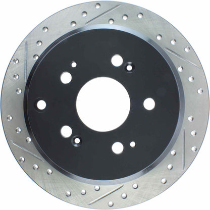 StopTech Sport Drilled/Slotted Brake Rotor; Rear Right